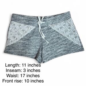 Mossimo Supply Co. Gray Women's Athletic Shorts with Lace Detail